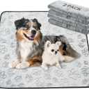 Qeils Reusable Puppy Pads, 2 Pack Washable Pee Pads for Dogs, Non Slip Wee Wee pad, Absorbent and Leakproof Training Mats for Potty, Crate, Playpen, Bed, Sofa, 41"x 41" (41x41(pack of 2))