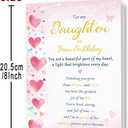 6 x Daughter Birthday Card, 5x7 inches