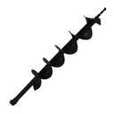 4 Inch Earth Auger Drill Bits for Planting, 4 x 31.5 Gasoline Engine Auger Post Hole Digger Drill Bits, Bulb Planter Tool with 3/4 Shaft