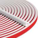 20 FT Weather Stripping Door Seal - Self Adhesive Weather Insulation Strip Weatherstripping Silicone D Shaped Seal Strip for Door Frame Gap Filler/Window Soundproofing (White)