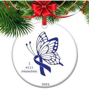 Alzheimer's Awareness Christmas Ornament - Honoring Loved Ones, Support for Caregivers, Memory Tree Keepsake, Unique Holiday Decoration for Families Affected (C6)