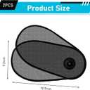 2PCS Car Side Windows Shades, Anti-glare Suction Cup Door Side Sunshade, Adjustable & Rotatable Baby Sunshade, Universal for Driver Passenger Rear Windows (Black)