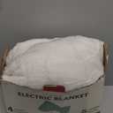 Heated Blanket Throw Electric Blanket 50x60, Fast Heating Blanket Throw Soft Flannel & Fluffy Sherpa with 5 Heating Level and 4 Hours Auto-Off, ETL/FCC Certified, Warm Gifts for Grandma, White