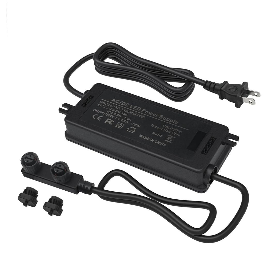 for Philips Hue Bridge Outdoor Low Voltage Lights Strip 24V 100W Power Supply Compatible with Philips Hue Lily Spot/XL Spot, Calla Pedestal, Econic Pathway, Amarant Light Bar