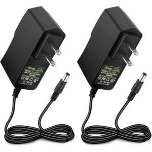 Facmogu 2 Pack DC 5V 2A Power Adapter, AC 100-240V to DC 5V 2A 10W Power Supply Transformers, 5.5 x 2.5mm Jack Also Compatible with 5.5x2.1mm Socket