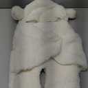 Baby Swaddle Blanket Boys Girls Cute Bear Plush Essential Receiving Blanket Ultra-Soft Newborn Registry Sleeping Wraps for Infant 0-6 Months - White