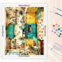 Farmhouse Kitchen Paint by Numbers Kit for Adults - DIY Colorful Country Kitchen Scene Painting on Canvas 16x20In, Acrylic Paint Set, Suitable for Beginners, Art for Home Decoration or Gifts