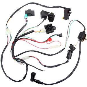 Electric Start Engine Wiring Harness Coil CDI Solenoid Relay for 50cc 70cc 110cc 125cc 4 Stroke ATV Pit Quad Dirt Bike Go Kart Scooter Buggy