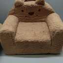 Toddler Chair,Sherpa Bear Toddler Couch Fold Out,Children Reading Chair,Flip Out Kids Couch,Kids Sofa Convertible for Age 1-3(Brown Bear)