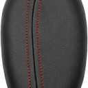 BDZMC Car Knee Cushion, Car Center Console Leg Elbow Pad, Soft Comfortable Leather Thigh Support Rest Pad, Universal Auto Door Armrest Pad for Most Vehicles (Right Red)