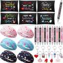 Harloon 39 Pcs Nurses Week Gifts Bulk 2025 Nurse Pens Cosmetic Bags Keychains Headbands Funny Nurse Appreciation Gifts Set 2025 for Women Students Lab Week Medical Doctor Party Favors Supplies