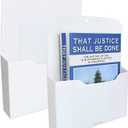 Marbrasse 2 Pack Magnetic File Holder - Paper Holder, Pocket Organizer,Hanging Wall File Organizer Office Supplies Storage, Magazine Mail Organizer Case for Notebooks,Planners,Letter (2 Pack)