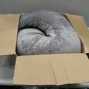 QUEEN ROSE Body Pillow for Side Sleepers, Soft Comfort S Shaped Hug Pillow for Adults, Full Body Support, Velvet Grey, 41in