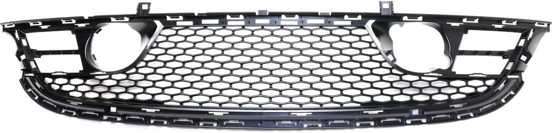 YHB Black Front Lower Grille Compatible with 200 2015 2016 2017 Chrysler 200 w/Fog Lamps hole