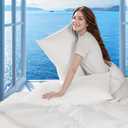 LIANLAM Luxury Canadian White Goose Down Pillow Set of 2-(1 Pack, 21"x31")