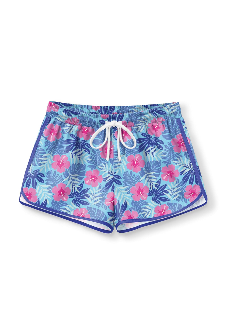 Girls Summer Beach Swim Shorts Quick Dry Elastic Waist Swim Trunks with Pockets XXL