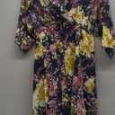 Womens Half Sleeve Wrap V Neck Chiffon Floral Casual Maxi Dress Spring Summer Wedding Guest Dresses for Women 2025 SIZE L