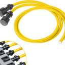Yellow Light Cord(2-Pack) Compatible with Select AeroPilates reformers|Low Resistance Replacement Cord for Pilates Reformer Machines  Durable, Easy-Install & Smooth Performance