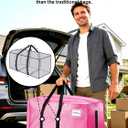HOMESURE Supports 200lbs Heavy Duty Moving Bags - Strong Zipper & Wrap-Around Handles - Water-Resistant Storage Totes, Durable Alternative to Moving Boxes - 8 Pack - Pink