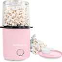 Nostalgia 8-Cup Hot Air Popcorn Maker & Bowl - 2-In-1 Bowl & Lid, 2 oz Measuring Cup - Oil-Free Pop Corn for Movie Night, Snacks, Birthday Parties, and More - Pink