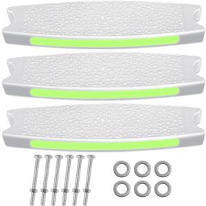 3 Pack Pool Ladder Steps Replacement, 18", Universal Heavy Duty ABS | For Inground Pools & Above Ground Pool, 6 PCS Bolts Included, 3 Reflective Strips
