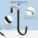 FYY Over the Door Hooks, 8 Pack Door Hangers Hooks with Rubber Prevent Scratches Heavy Duty Organizer Hooks for Living Room, Bathroom, Bedroom, Kitchen Hanging Clothes, Towels, Hats, Coats, Bags Black