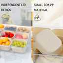 2 PCS Divided Serving Tray with Lid and Handle, 9 Compartments Snacks Box, Snack Box Charcuterie Container for Portable Snack Platters, Fruits, Travel, Party, Picnic