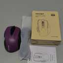 TECKNET Rechargeable Wireless Mouse,USB-A Silent Mouse, Quiet Click, 6 Adjustable 4800 DPI, Cordless Computer Mouse, Ergonomic Mouse for Laptop, 6 Buttons 2.4G Mouse for Chromebook, Ergo Grip - Purple