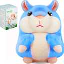 Kids Toddler Toys for Ages 2-4, Talking Hamster Repeats What You Say, Interactive Plush Repeating Toy for 2 3 4 5 6 8 Year Old Boy Girl Birthday Gift (Blue)
