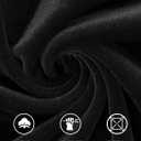 Women's Velvet Wrap Top, Wrap V Neck Ruched Asymmetrical Long Sleeve Slim Fit Dressy Blouse (Black)