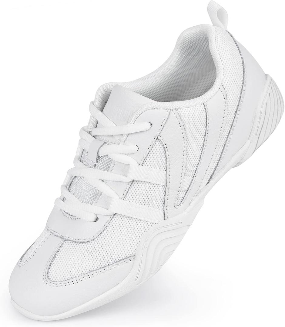 CADIDL Cheer Shoes for Women White Cheerleading Athletic Dance Shoes Girls Flats Tennis Walking Sneakers 7