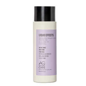 AG Care Liquid Effects MediumHold Weighless Styling Gel  LongLasting Hold, Shine & Humidity Resistance  Enhances Natural Curl, 8 Fl Oz