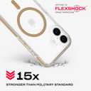 Tech21 EvoCrystal for iPhone 16 - Compatible with MagSafe - Impact Protection Case 15x Military Standard Tested - in Gold