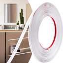 Thin 0.25in  40Ft Peel and Stick Wall Molding Trim - Flexible Self Adhesive Molding Trim for Walls, Edges, Borders, Window Frames, Backsplash Tiles - White (Paintable) Waterproof Trim (1/4in-40Ft)