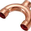 MECCANIXITY Tee Y Type Copper Fitting Welding Joint Split Union Intersection 22mm or 7/8 Inch ID for HVAC, Air Conditioning Refrigeration System