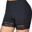 Avidlove Women's Under Shorts for Dresses Seamless Anti Chafe Underwear Smooth Boyshorts Lace Slip Shorts for Women (Medium, Black)