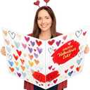 AceOrbit Jumbo Valentine's Day Card 16.5 x 22 Inches Big Shaped Greeting Card Giant Heart Love Happy Valentine Day Cards for Wife Girlfriend Husband Boyfriend Anniversaries