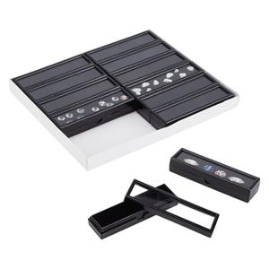 PH PandaHall 12pcs Diamond Display Box Rectangle Jewelry Storage Case Small Gem Container Holder Black Gemstone Container Box with Lid and Velvet for Loose Stone Crystal Rhinestone Collectibles