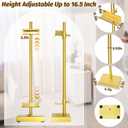 1 Pack Adjustable Tabletop Easel Stand, Metal Picture Stands for Display, Gold Easel Picture Frame Holder Stand for Art Photo Signs, Table Easels for Display18 Inch Gold