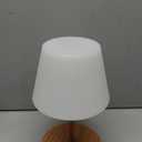 Outdoor Battery Operated Table Lamp Waterproof, 4000mAh Cordless Rechargeable, Touch Dimmable Desk Lamp, LED Night Light for Patio Camping Restaurant Home, H9.6in, Wood Grain