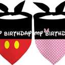 5 x Happy Birthday Dog Bandanas My Birthday Pet Scarfs HBD Party Dogs Kerchief Reversible Adjustable Triangle Bibs Scarf Accessories for Dogs Pets Gifts 2 Pack
