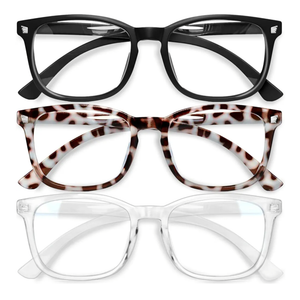 Gaoye Stylish Blue Light Glasses for Woman - Computer Glasses up to 99% Blue Light Blocking - Lightweight Frames - 3 pack