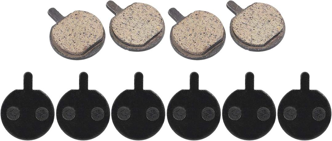 Bike Brake Pads, Bicycle Disc Resin Brakes Pad Semi Metal Smooth Braking Low Noise Cycling Pads Kit Mute Accessory KMJG019 fot Camping Outdoor Mountain Bicycles Electric Scooters 1.1*0.9*0.02in 5Pairs