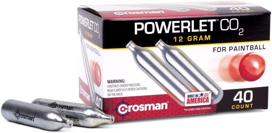 Crosman CC40PB CO2 Powerlet For Paintball (40-Count),Black