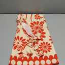 Floerns Women's Sleeveless Floral Print Sundress Halter Neck A Line Short Dress (L, Red and Beige)