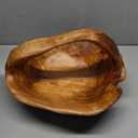 WELLAND Root Wood Crafts Basket w/Handle for Fruit Vegetable Food Display, Large Size, Natural