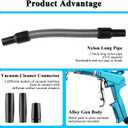 GOCCIDA 2IN1 Car Interior Detailing Air Blow Gun & vacuum Gun with Adjustable Air Flow Nozzle,Cleaning Gun Quickly Blasts Dirt and Dust from Surface Works with Air Compressor(Upgrade Rotate Tube) Blue