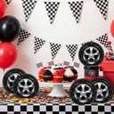 Resurhang 60 Pcs Race Car Treat Bags Zipper Racing Themed Food Goodie Gifts Bags Resealable Sport Themed Snack Candy Containers for Wheels Birthday Party Baby Shower Supplies