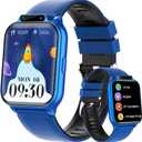 1.85" Kids Watch, AI(Translation/Q&A/Watch Face/Image Recognition)Smartwatches with Heart Rate,Sleep Monitor,Video Music Pedometer,NO APP/Phone, Gifts for 3-12 Years old Boys Girls(Built-in AI, Blue)
