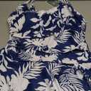 Eomenie Plus Size Swimdress for Women One Piece Swimsuit Tummy Control Swim Dresses Skirt Bathing Suit (X-Large, Blue White Print)